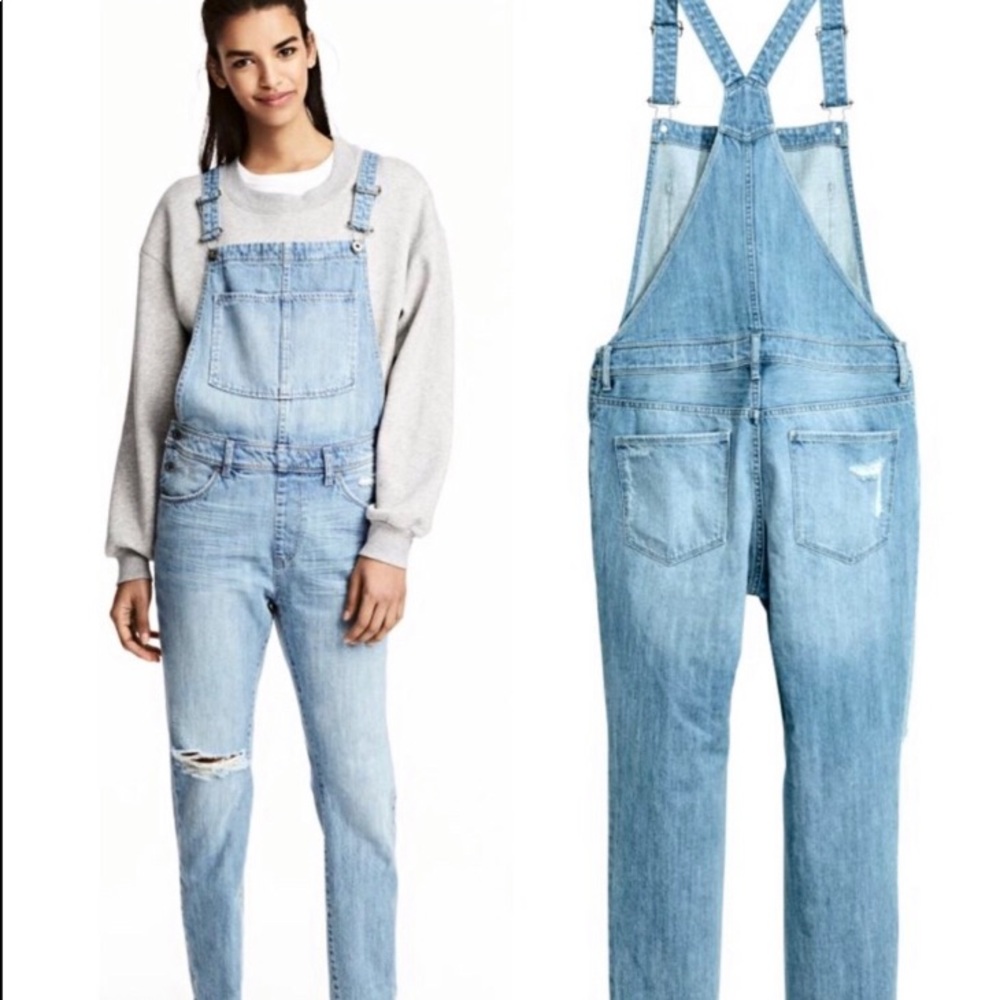 H&M Distressed NWT Denim Overalls
